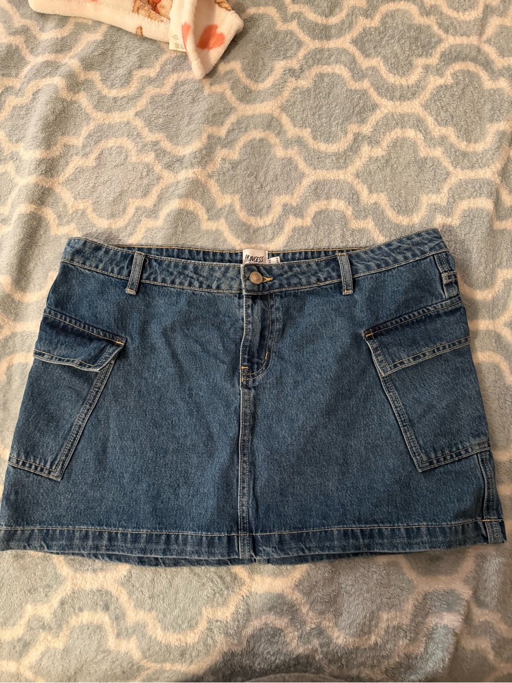Princess Polly Blue Denim Cargo Mini Skirt
